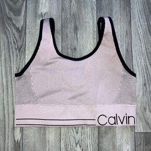 Calvin Klein Performance Ribbed Medium Impact Sports Bra Size Small